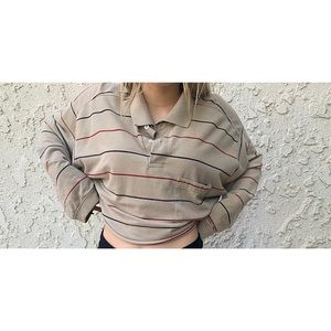 brandy melville over-sized cropped long sleeve top